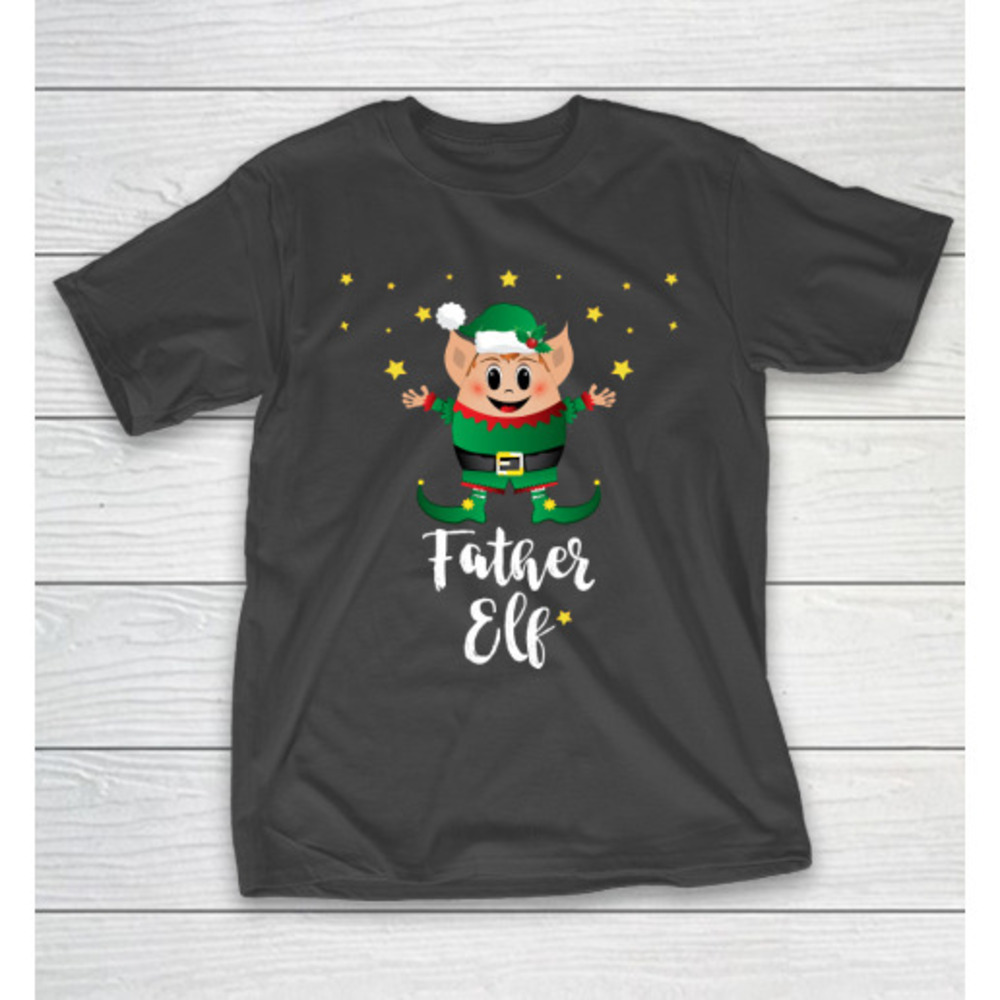 Fathers Day Funny Gift Ideas Apparel Father Elf Squad Tshirt
